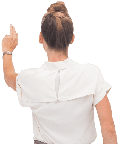 Transparent Background Businesswoman Reaching Gesture