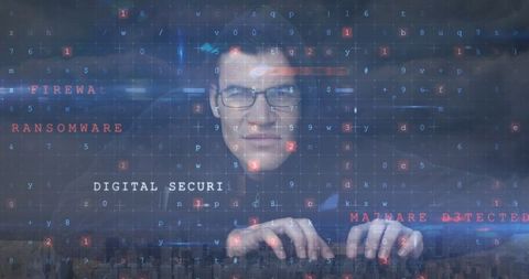 Cybersecurity Threat, Digital Surveillance Over Cityscape - Download Free Stock Images Pikwizard.com