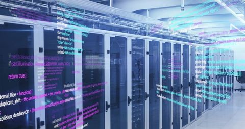 Creative Visualization of Data Processing in a Modern Server Room - Download Free Stock Images Pikwizard.com