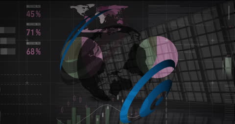 Dynamic Digital Global Financial Visualization Design
