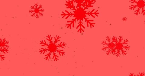 Red Background with Falling Snowflakes Vector Illustration - Download Free Stock Images Pikwizard.com