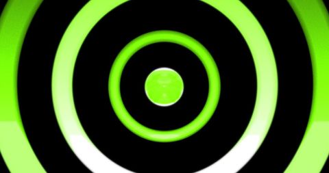 Harmonious movement of neon circles on dynamic background