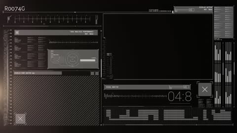 Futuristic Data Interface with Digital Elements