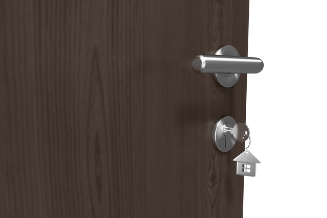 Stylish Wooden Door with Keys In Lock on Transparent Background - Download Free Stock Videos Pikwizard.com