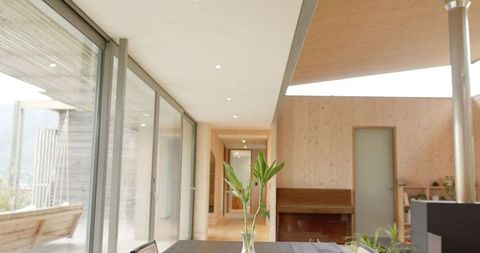 Contemporary dining room with natural light and elegance