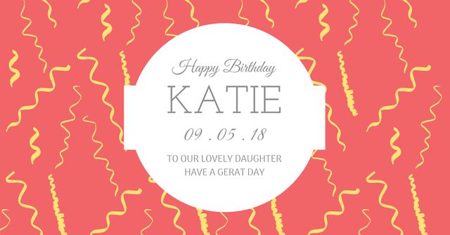 Colorful Birthday Greeting Template with Confetti - Download Free Stock Templates Pikwizard.com