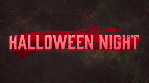 Halloween Night Themed Graphic Animation with Abstract Shapes