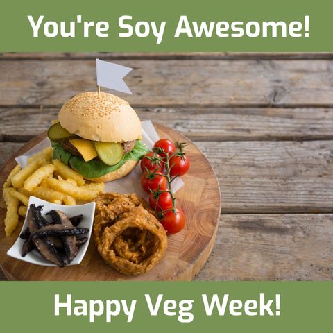 Vegetarian Week Celebration with Vegan Burger - Download Free Stock Templates Pikwizard.com