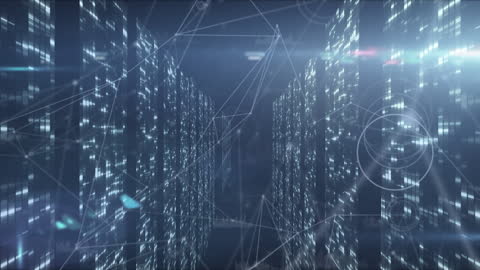 Futuristic Digital Network with Data Connections
