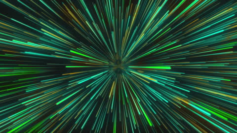 Colored Light Trails Creating Dynamic Motion Effects