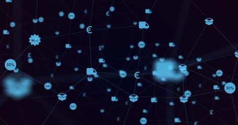 digital network connecting online shopping and finance icons - Download Free Stock Images Pikwizard.com