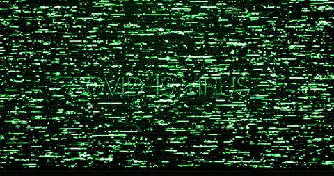 Interference and Digital Display of COVID-19 Virus Text