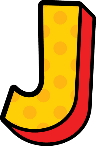 stylized yellow and red letter j on transparent background - Download Free Stock Videos Pikwizard.com