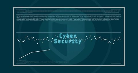 Futuristic Cyber Security Digital Data Interface with Shield