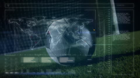 Digital Soccer Technology Concept with Data Overlay