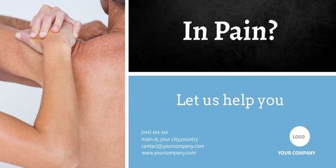 Physiotherapy Relief Advertising Concept for Painful Shoulders - Download Free Stock Templates Pikwizard.com