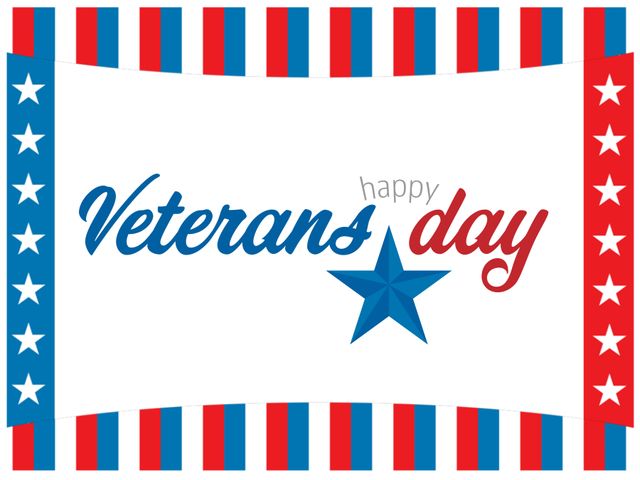 Happy Veterans Day Banner with Patriotic Red, White, and Blue Theme - Download Free Stock Templates Pikwizard.com