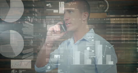 Businessman Analyzing Data Visualization While on Smartphone