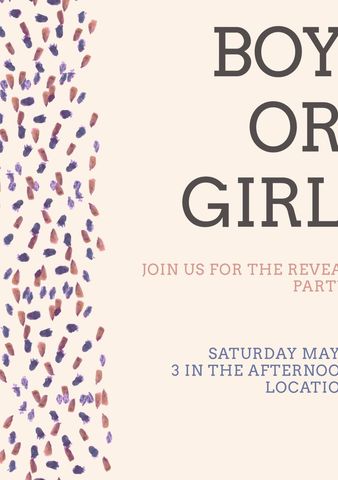 neutral design gender reveal party invitation template - Download Free Stock Templates Pikwizard.com