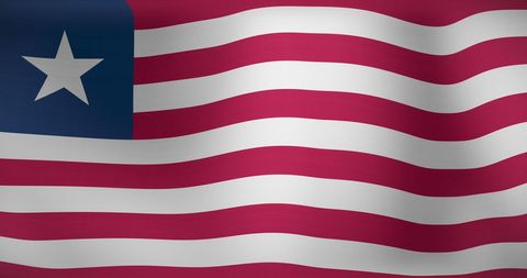 Waving Liberian Flag Symbolizing Patriotism and Unity - Download Free Stock Images Pikwizard.com