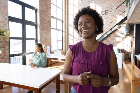 Business Women Collaborating in a Modern Office Setting