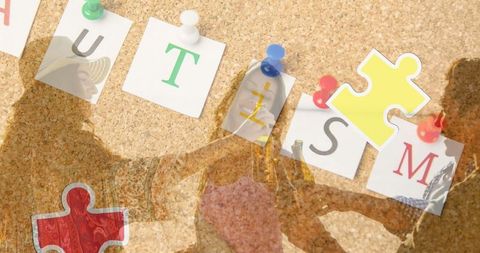 Autism Support: Puzzle Pieces and Summer Celebration - Download Free Stock Images Pikwizard.com
