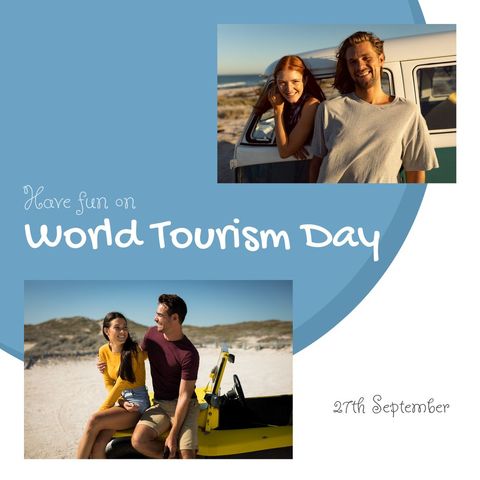 Couples Enjoying World Tourism Day Outdoors in Nature - Download Free Stock Templates Pikwizard.com