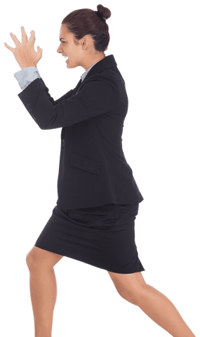 furious caucasian businesswoman with aggressive gesture on transparent background - Download Free Stock Videos Pikwizard.com