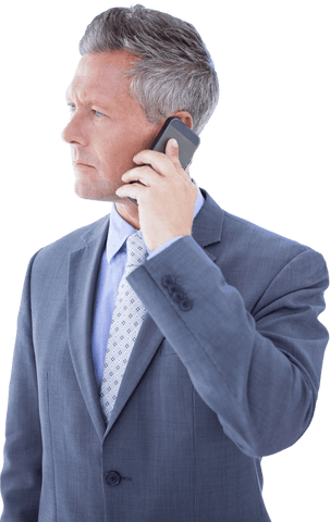 transparent businessman talking on smartphone in suit - Download Free Stock Videos Pikwizard.com