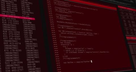 Digital Data Processing on Red Computer Screens - Download Free Stock Images Pikwizard.com