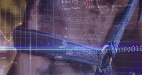 Horse with Digital Financial Interface Overlay