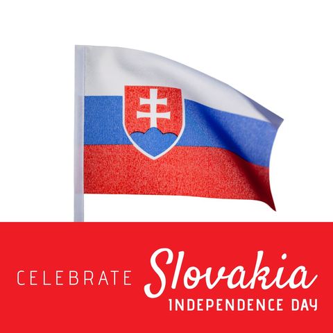 Slovakia Independence Day Celebration Banner with Flag - Download Free Stock Templates Pikwizard.com