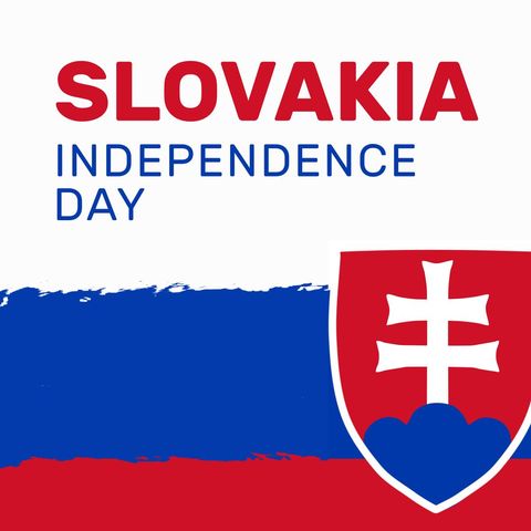 Celebrating Slovakia Independence Day with National Flag and Emblem - Download Free Stock Templates Pikwizard.com