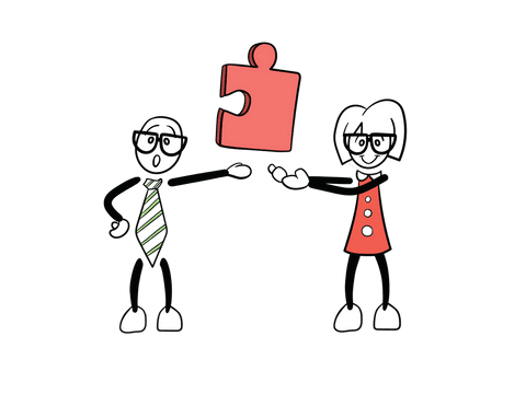 colleagues holding puzzle piece transparent illustration - Download Free Stock Videos Pikwizard.com