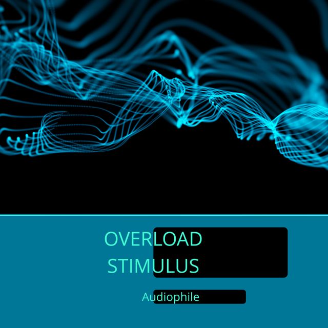 Futuristic Digital Waves with Overload Stimulus Text - Download Free Stock Templates Pikwizard.com