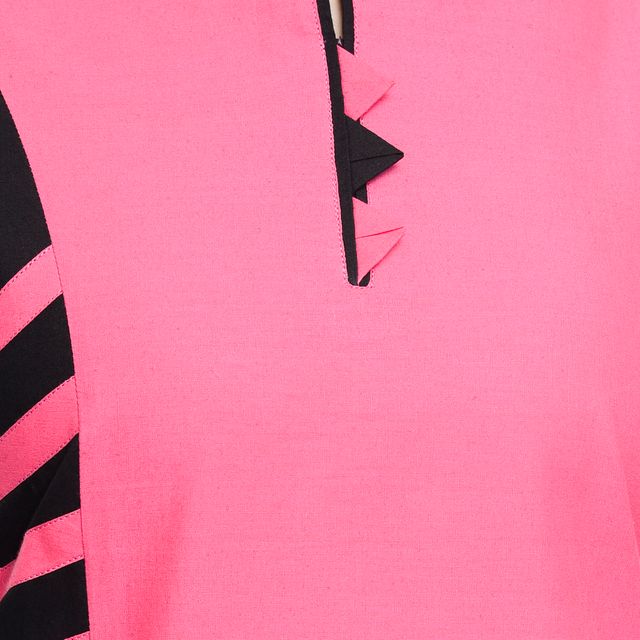 Close-up of Stylish Pink and Black Modern Garment with Geometric Design - Download Free Stock Images Pikwizard.com