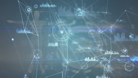 Futuristic Interface with Digital Data Holograms