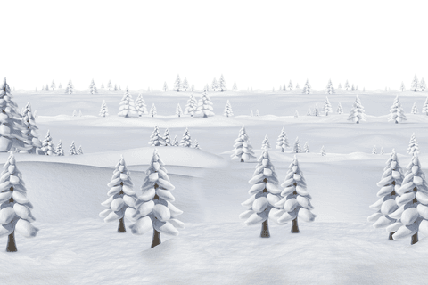 this digital png illustration features a winter landscape with snow-covered trees against a transparent background, ideal for graphic designers needing seasonal elements. great for use in winter-themed digital projects, holiday greeting cards, or website banners requiring a natural, serene winter scene without background interference. its isolated design allows seamless integration into various creative projects.