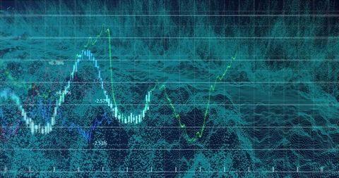 Abstract Data Visualization with Retro Future Digital Interface - Download Free Stock Images Pikwizard.com