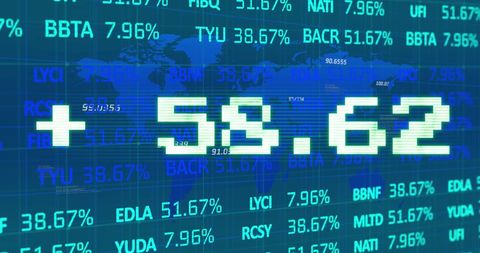 Digital Global Stock Market Numbers on Blue Background - Download Free Stock Images Pikwizard.com