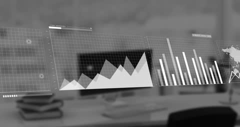 Digital Interface with Graphs and Charts in Office Environment