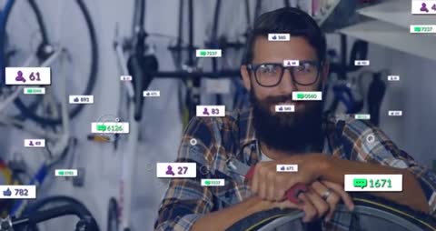 Bicycle Mechanic Interactive with Social Media Overlays in Workshop