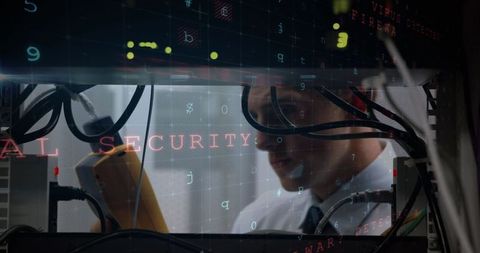 Technician Analyzing Server with Multimeter in High-Tech Laboratory - Download Free Stock Images Pikwizard.com