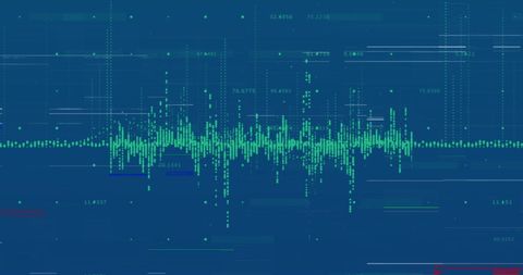Digital Data Visualization on Blue Background - Download Free Stock Images Pikwizard.com