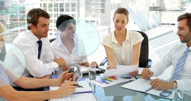 Diverse Business Team Analyzing Financial Reports in Modern Office - Download Free Stock Images Pikwizard.com