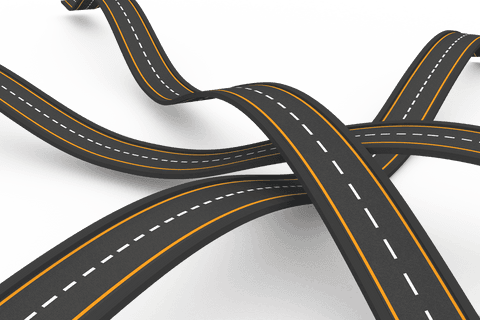 floating multilane roads on transparent background - Download Free Stock Videos Pikwizard.com