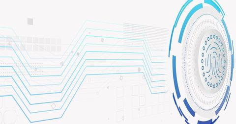Futuristic Fingerprint Technology Interface Background