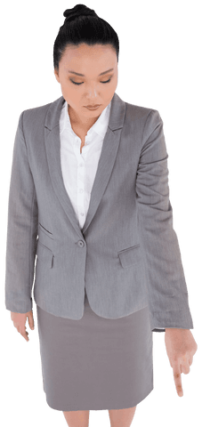 asian businesswoman pointing for virtual interaction transparent background - Download Free Stock Videos Pikwizard.com