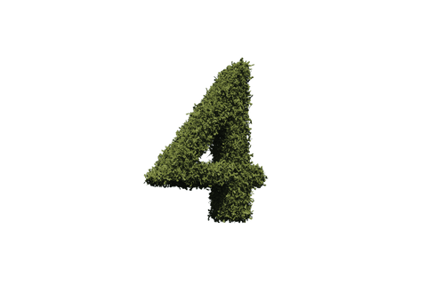 grass textured number 4 on transparent background - Download Free Stock Videos Pikwizard.com