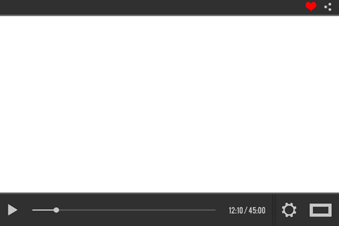 Transparent digital video player interface on screen